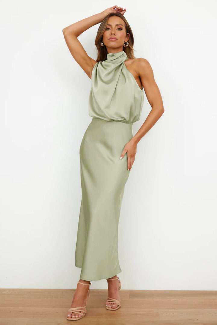 Tyra | Elegant Halter Neck Evening Dress