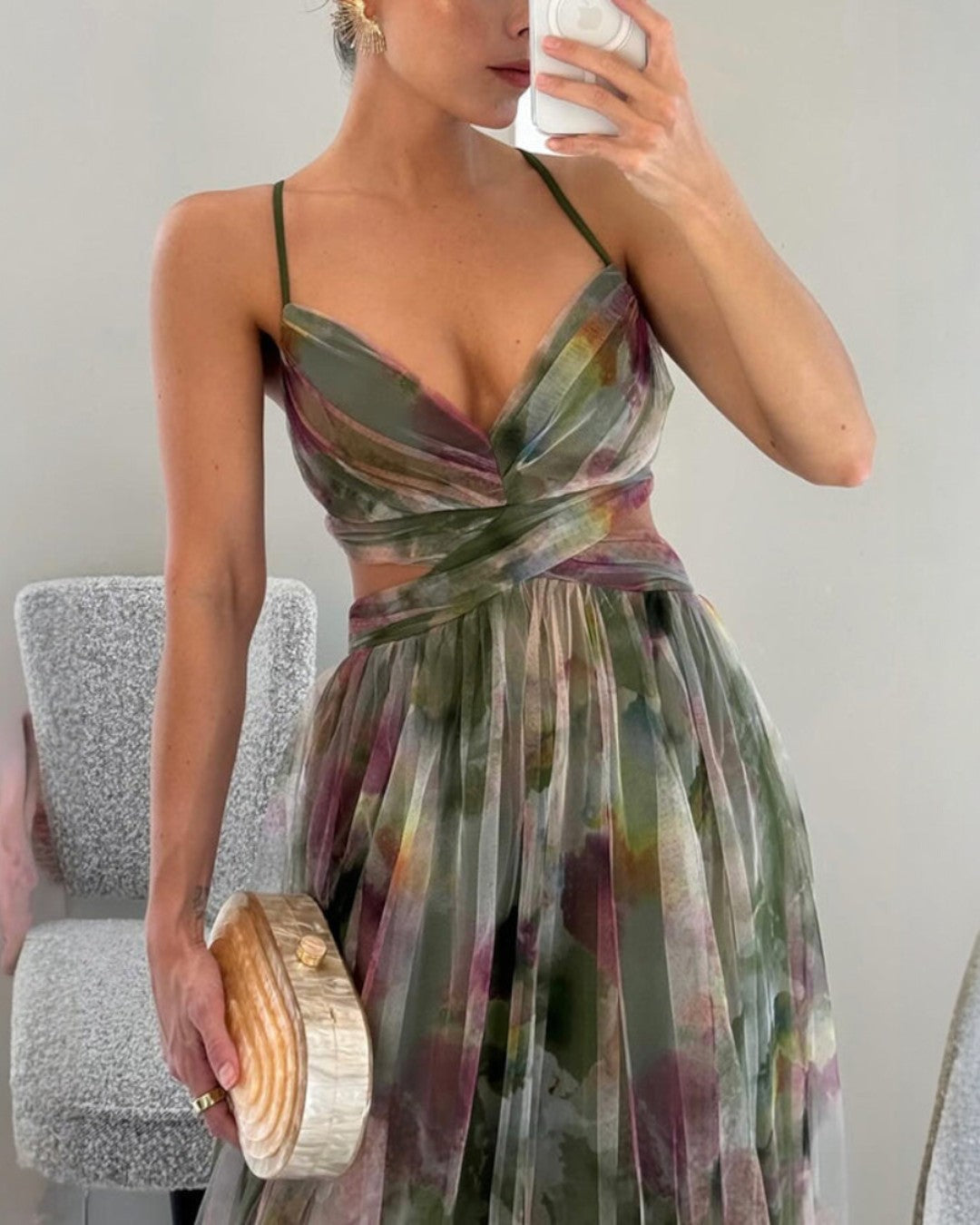 Éléonore | Vestido floral comprido