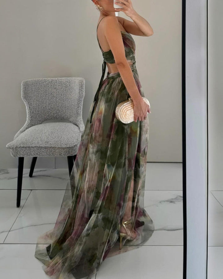 Éléonore | Vestido floral comprido