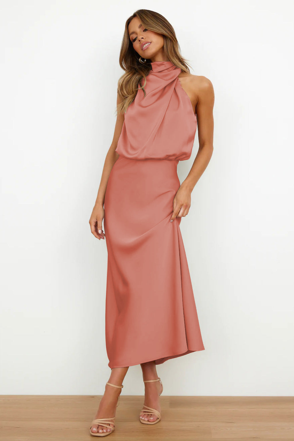 Tyra | Elegant Halter Neck Evening Dress