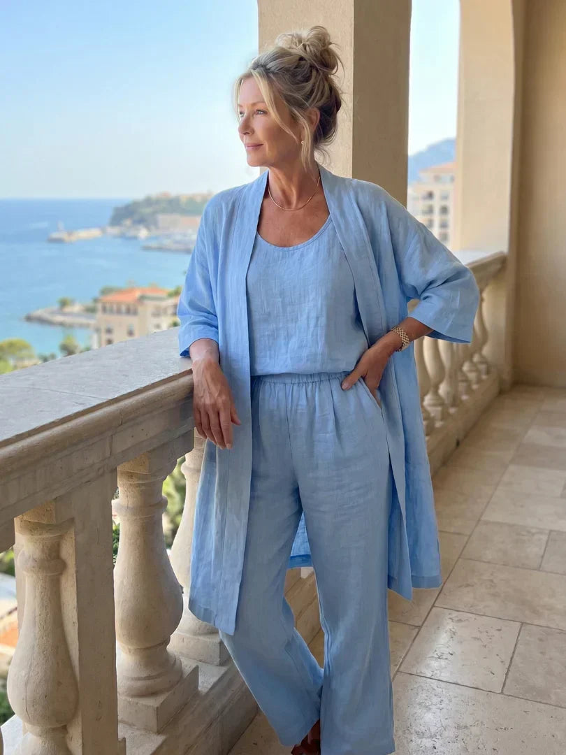 Andréa | Conjunto de linho leve