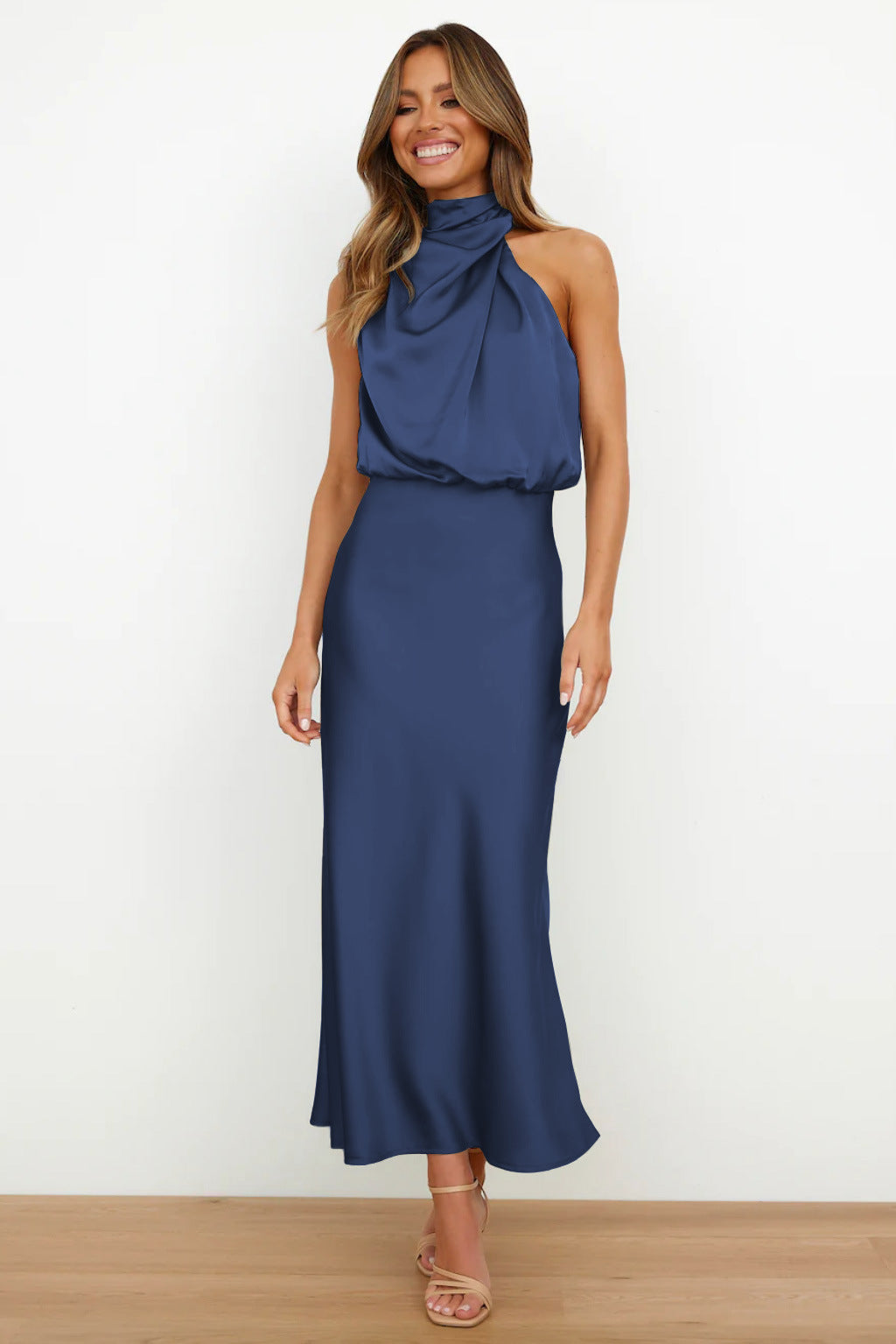 Tyra | Elegant Halter Neck Evening Dress