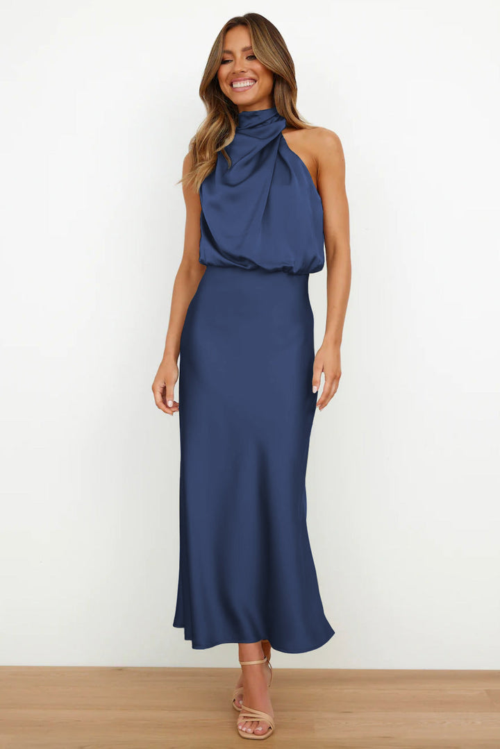 Tyra | Elegant Halter Neck Evening Dress