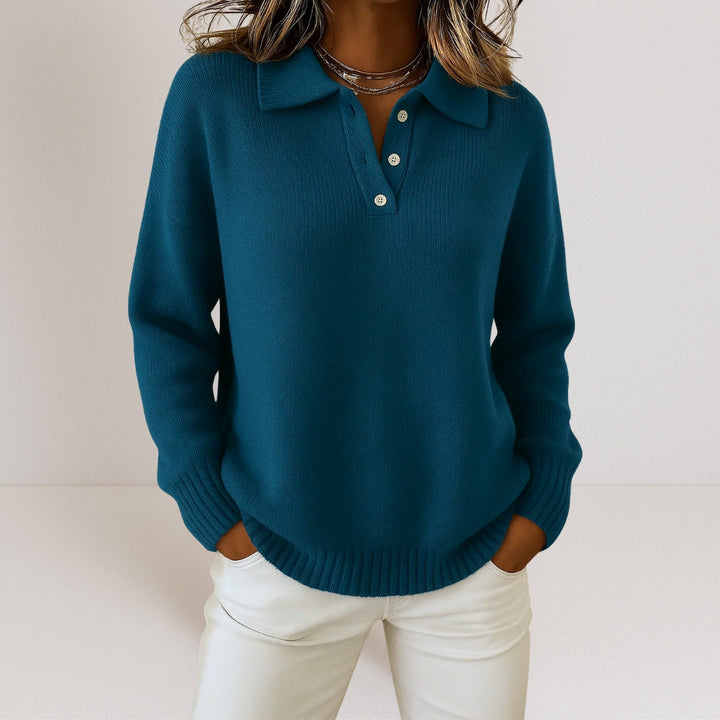 Olivia™ - Camisola de caxemira suave com gola