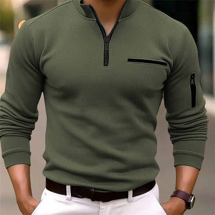 Gusteous™ - Long Sleeve Zip Polo
