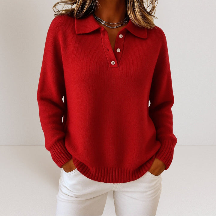 Olivia™ - Camisola de caxemira suave com gola