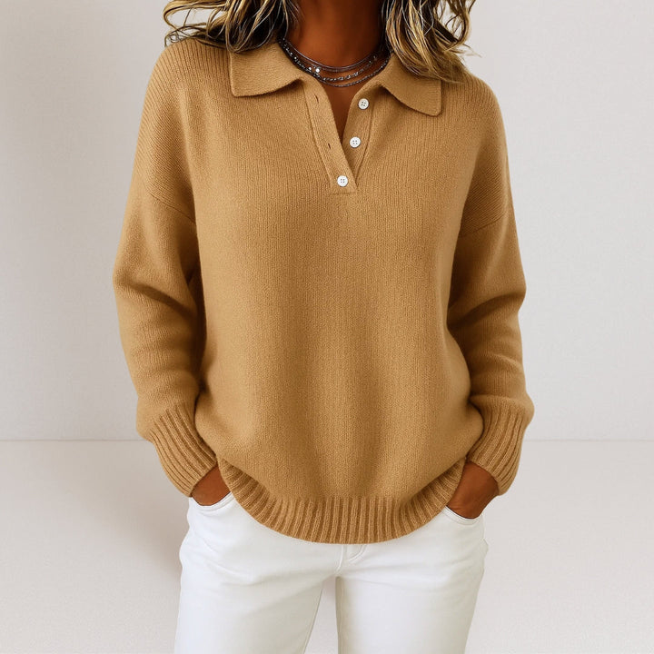 Olivia™ - Camisola de caxemira suave com gola
