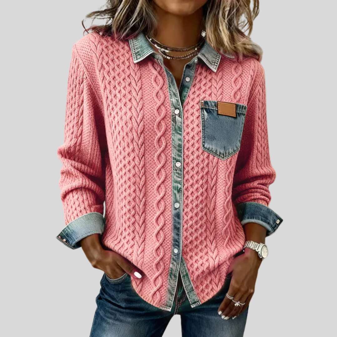 Simão™ | Denim Patchwork Shirt