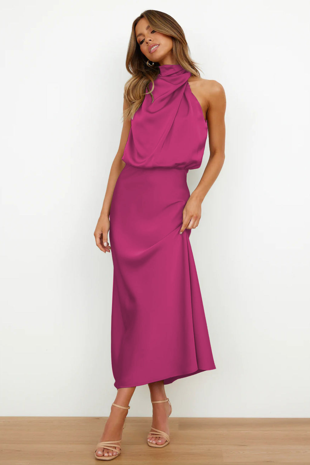 Tyra | Elegant Halter Neck Evening Dress