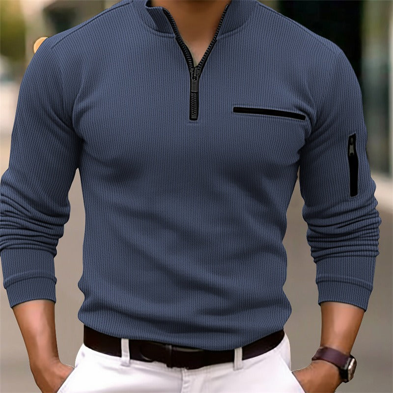 Gusteous™ - Long Sleeve Zip Polo