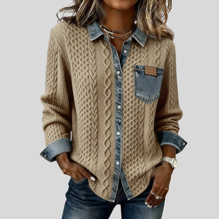 Simão™ | Denim Patchwork Shirt