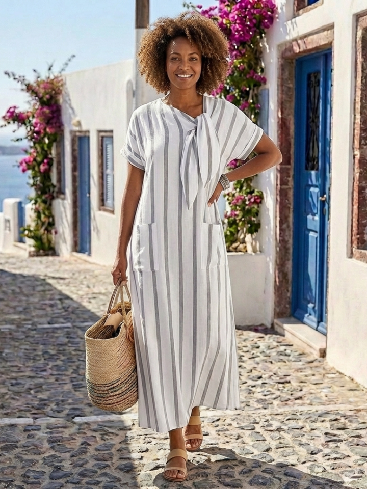 Chloé | Vestido midi com laços e bolsos