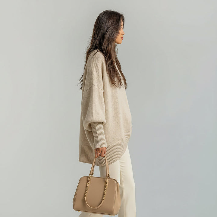 Hannelore – Pullover macio com decote redondo