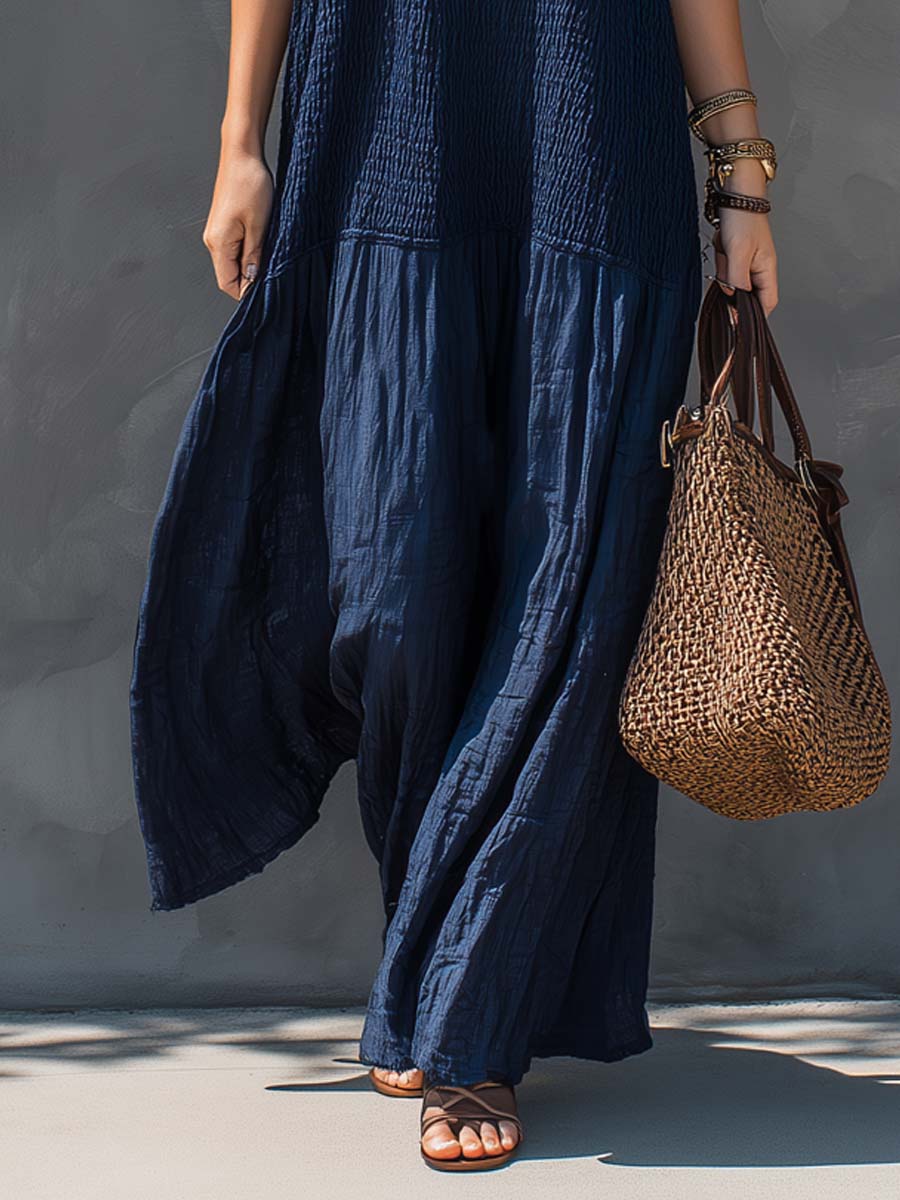 Luna - Maxi Vestido Boémio Patchwork