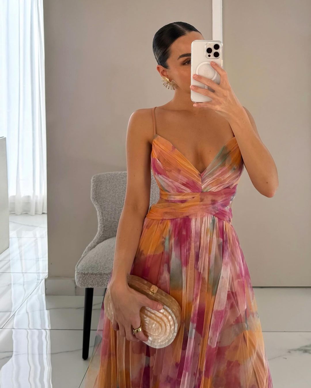 Éléonore | Vestido floral comprido