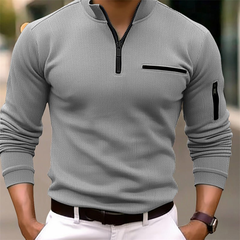 Gusteous™ - Long Sleeve Zip Polo