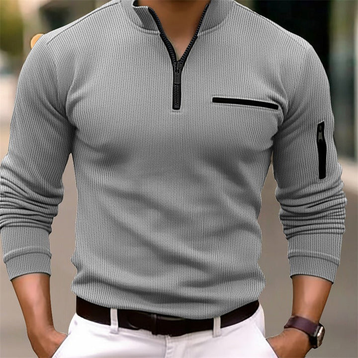 Gusteous™ - Long Sleeve Zip Polo