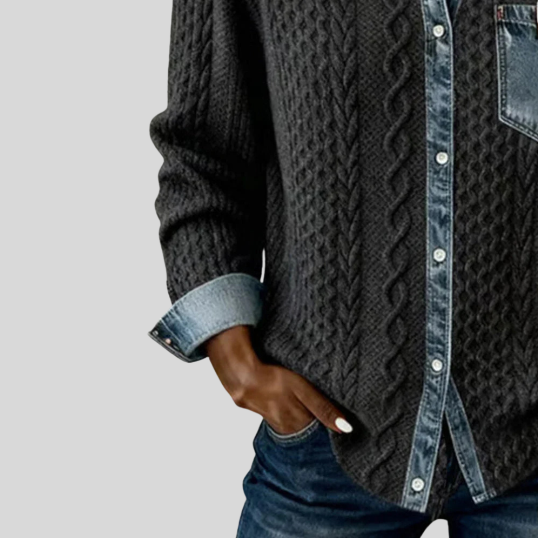 Simão™ | Denim Patchwork Shirt