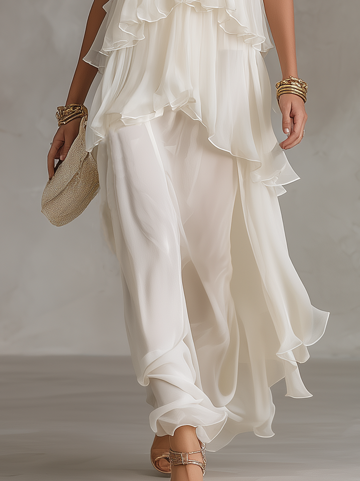 Aurélia - Vestido maxi em chiffon