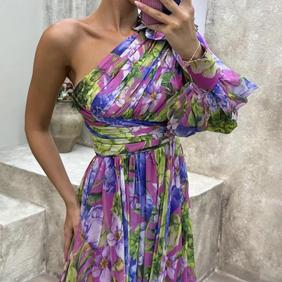 Filipa | Vestido assimétrico de um ombro só