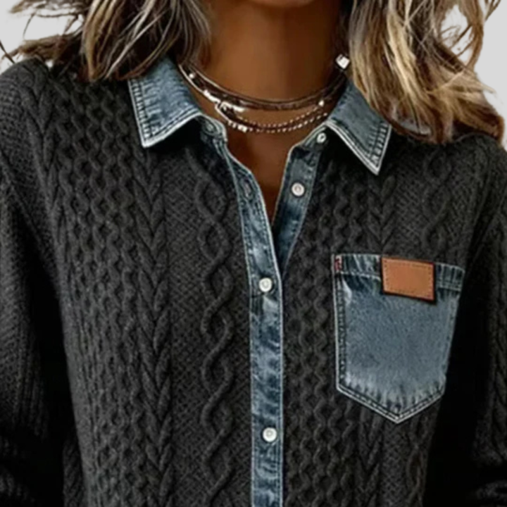 Simão™ | Denim Patchwork Shirt