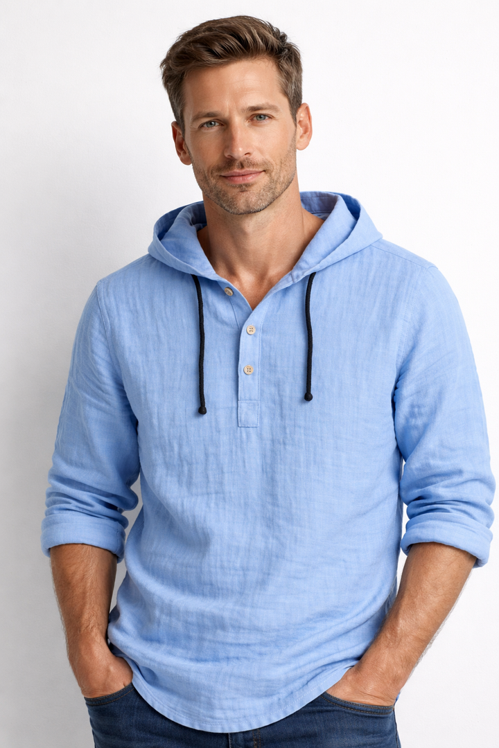 Daniel - Camisa de Linho com Capuz