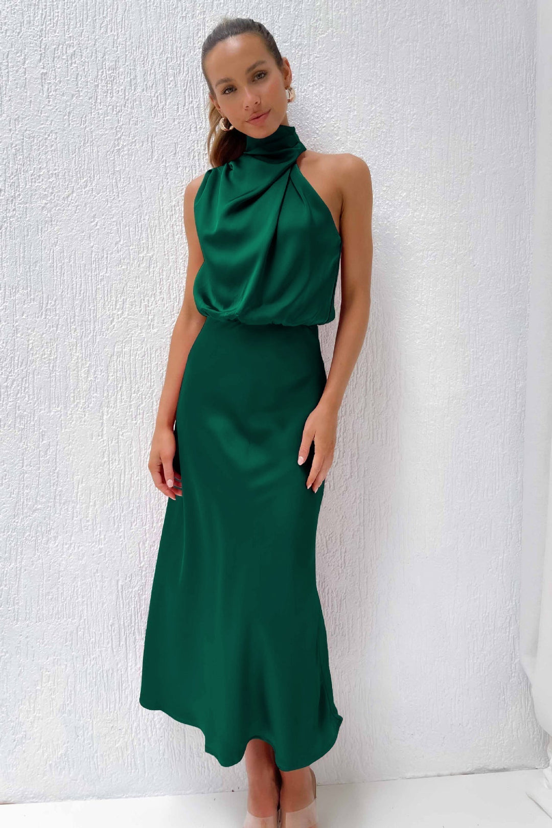 Tyra | Elegant Halter Neck Evening Dress