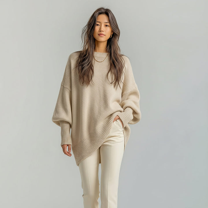 Hannelore – Pullover macio com decote redondo