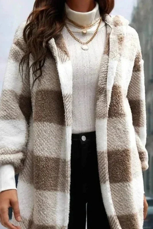 Alberte | Sweatshirt com capuz em xadrez