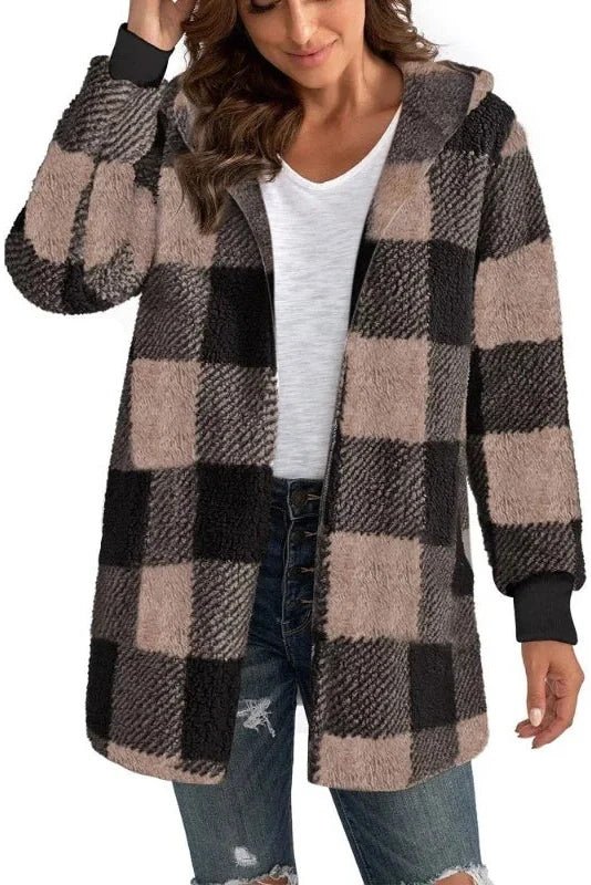 Alberte | Sweatshirt com capuz em xadrez
