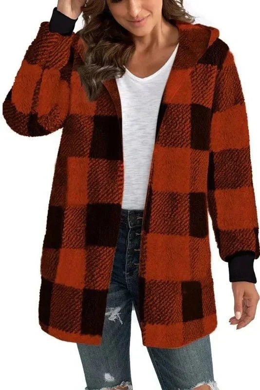Alberte | Sweatshirt com capuz em xadrez