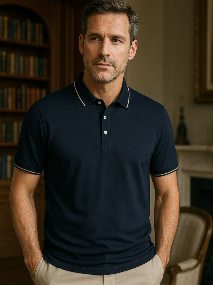 Anders™ | Polo Trim Meia-Noite