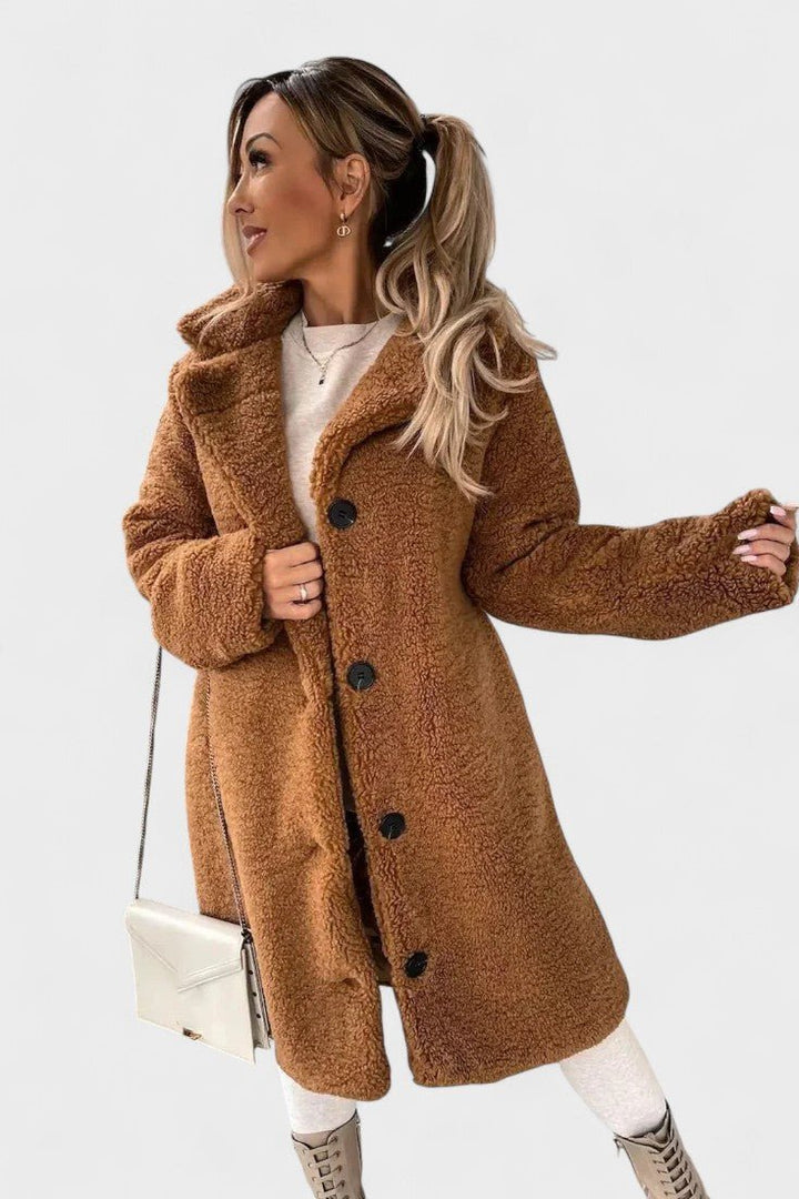 Birgitte™ | Casaco teddy elegante com design luxuoso