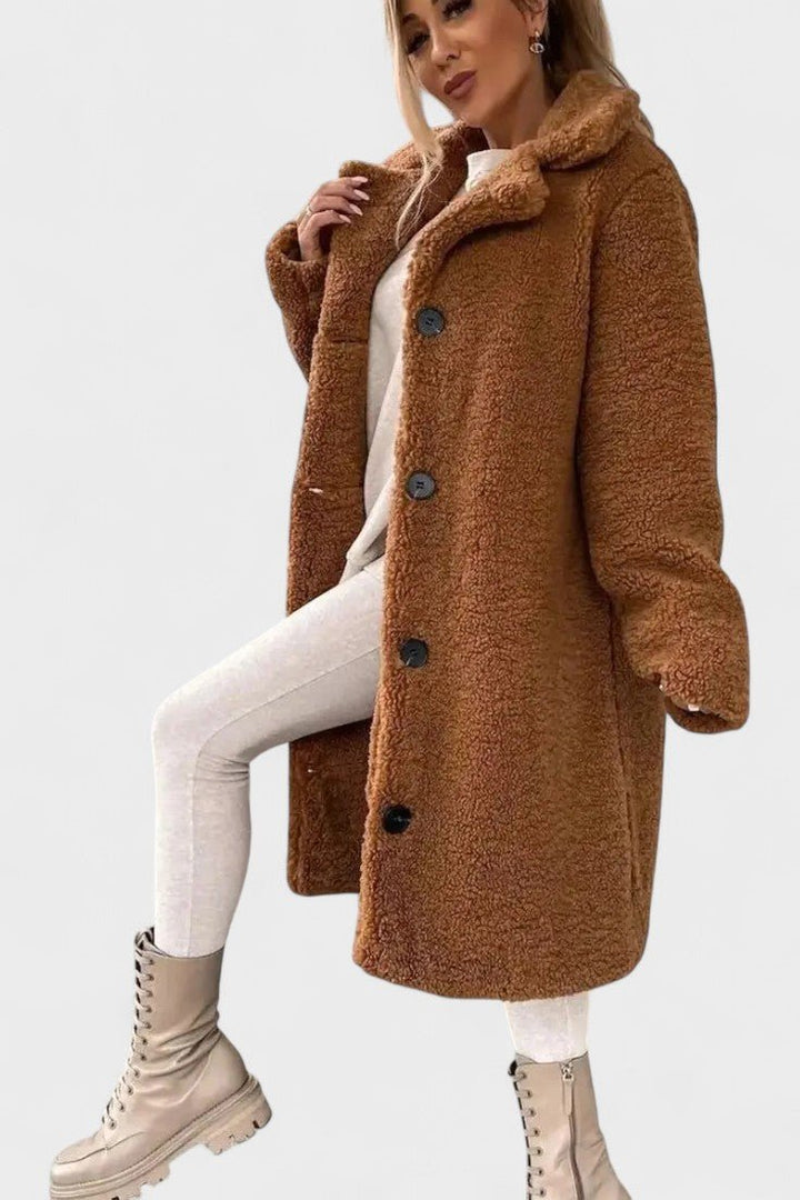 Birgitte™ | Casaco teddy elegante com design luxuoso