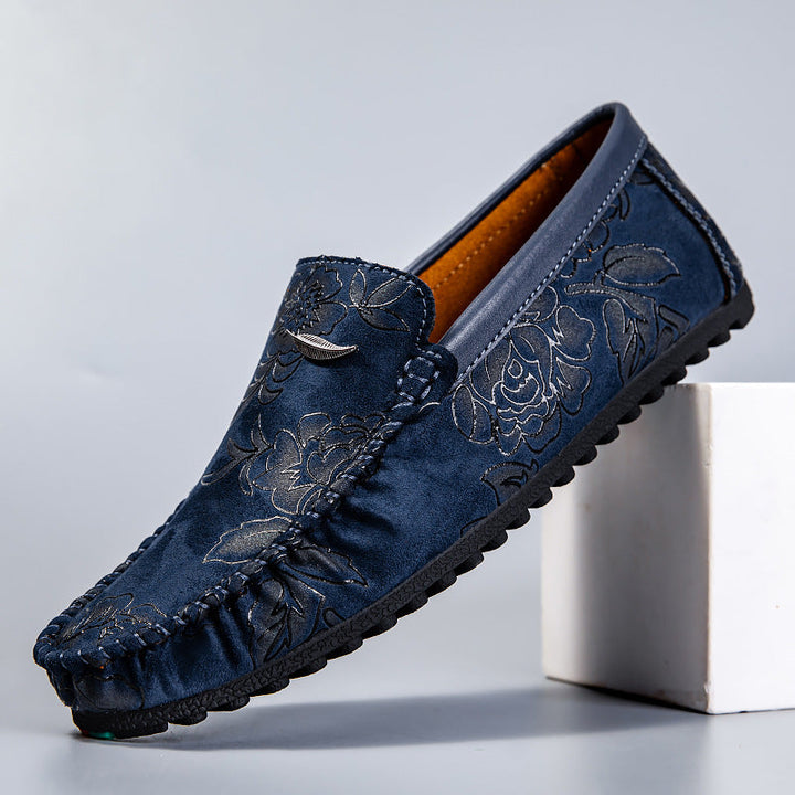 Mocassins de Couro com Design Colorido