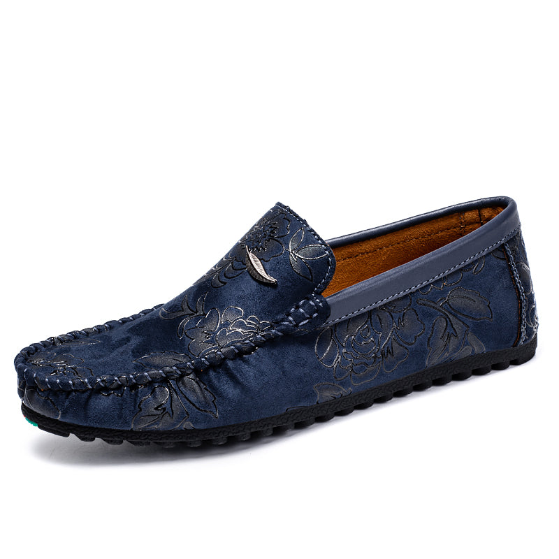 Mocassins de Couro com Design Colorido