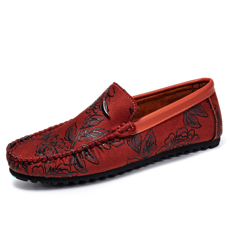 Mocassins de Couro com Design Colorido