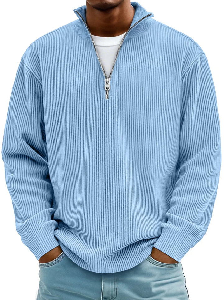 Calix™ | Pullover moderno de homem com fecho a meio