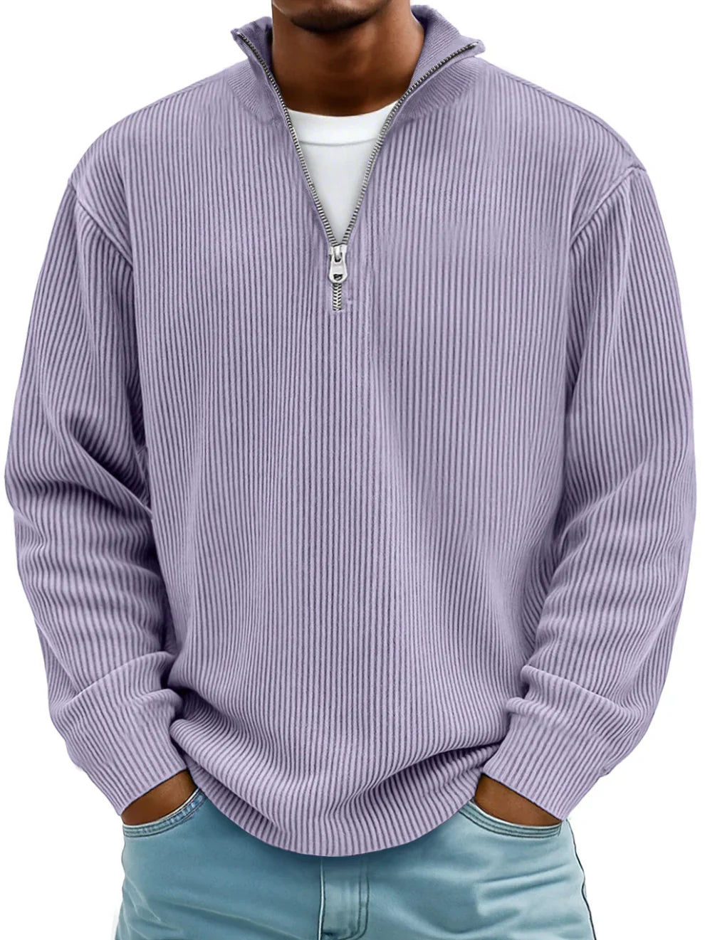 Calix™ | Pullover moderno de homem com fecho a meio