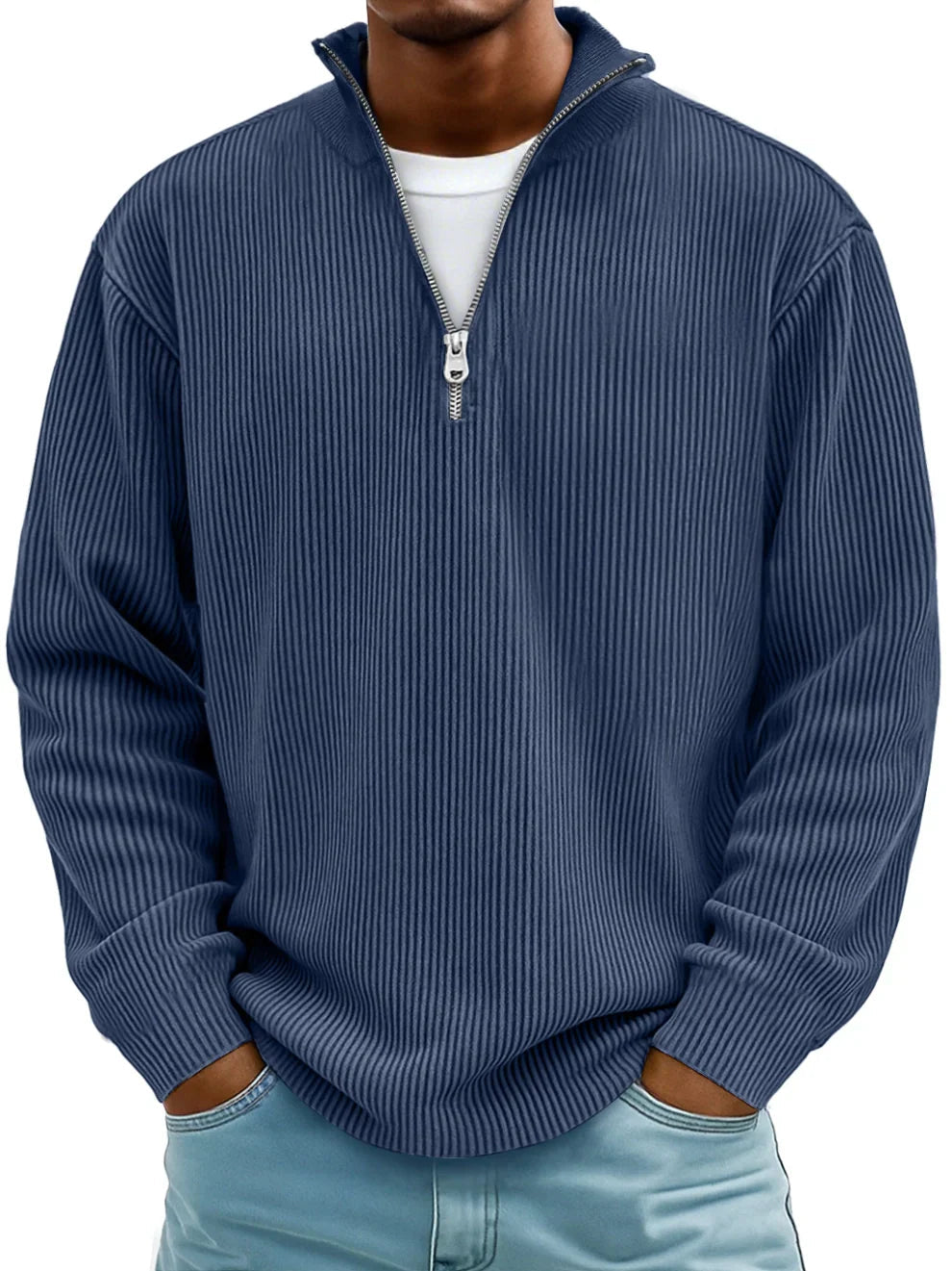 Calix™ | Pullover moderno de homem com fecho a meio
