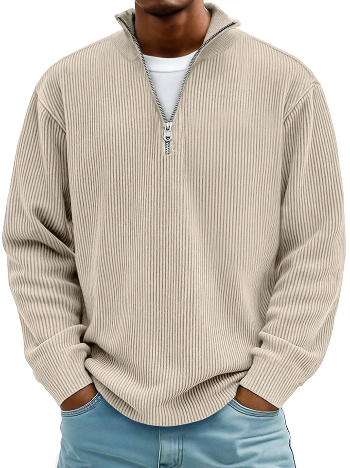 Calix™ | Pullover moderno de homem com fecho a meio