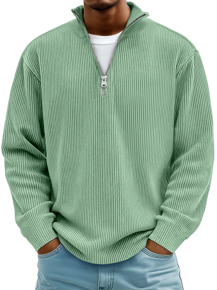 Calix™ | Pullover moderno de homem com fecho a meio