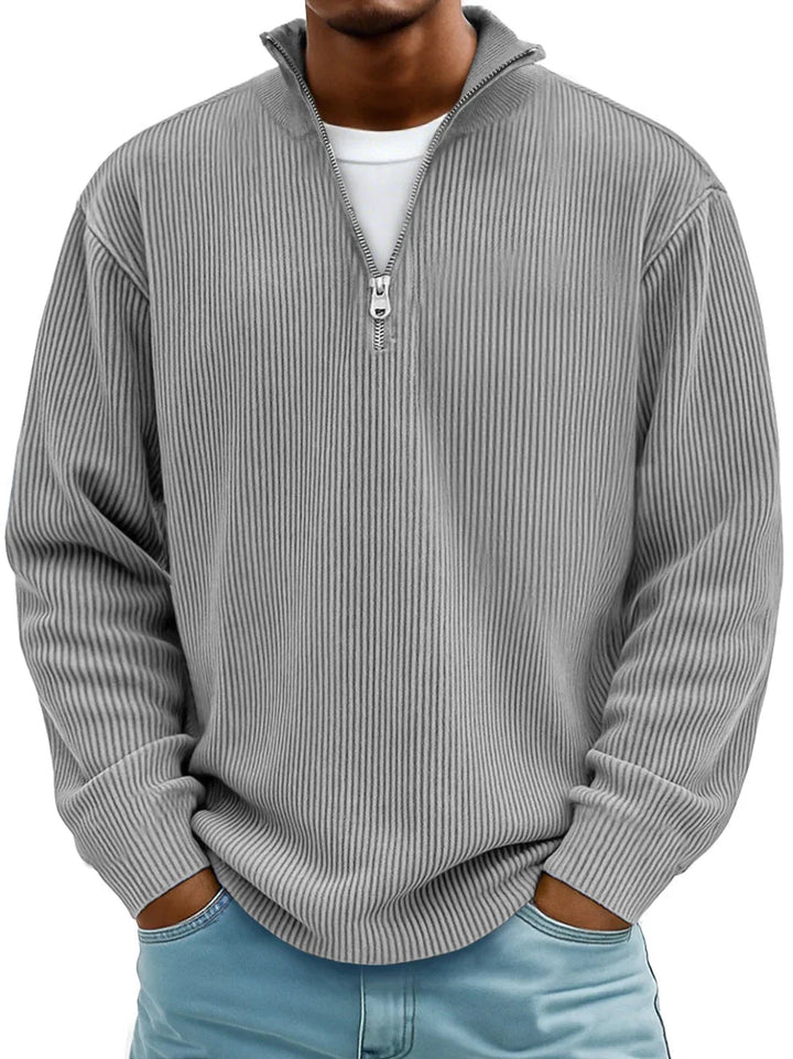 Calix™ | Pullover moderno de homem com fecho a meio