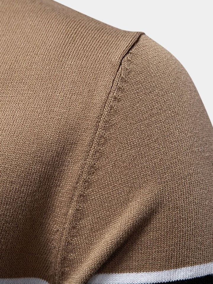 Casper™ | Polo de Veludo Castanho-claro