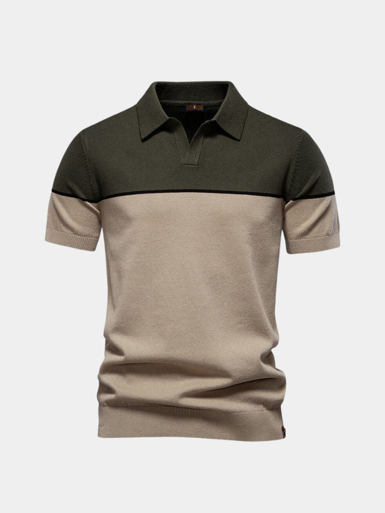 Casper™ | Polo de Veludo Castanho-claro