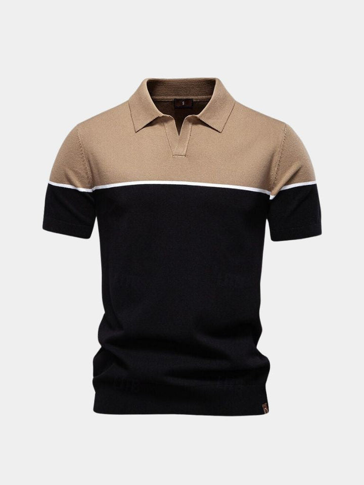 Casper™ | Polo de Veludo Castanho-claro