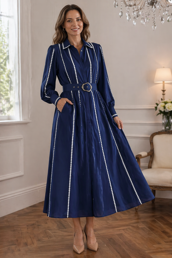 Alexandra - Vestido com cintura elegante