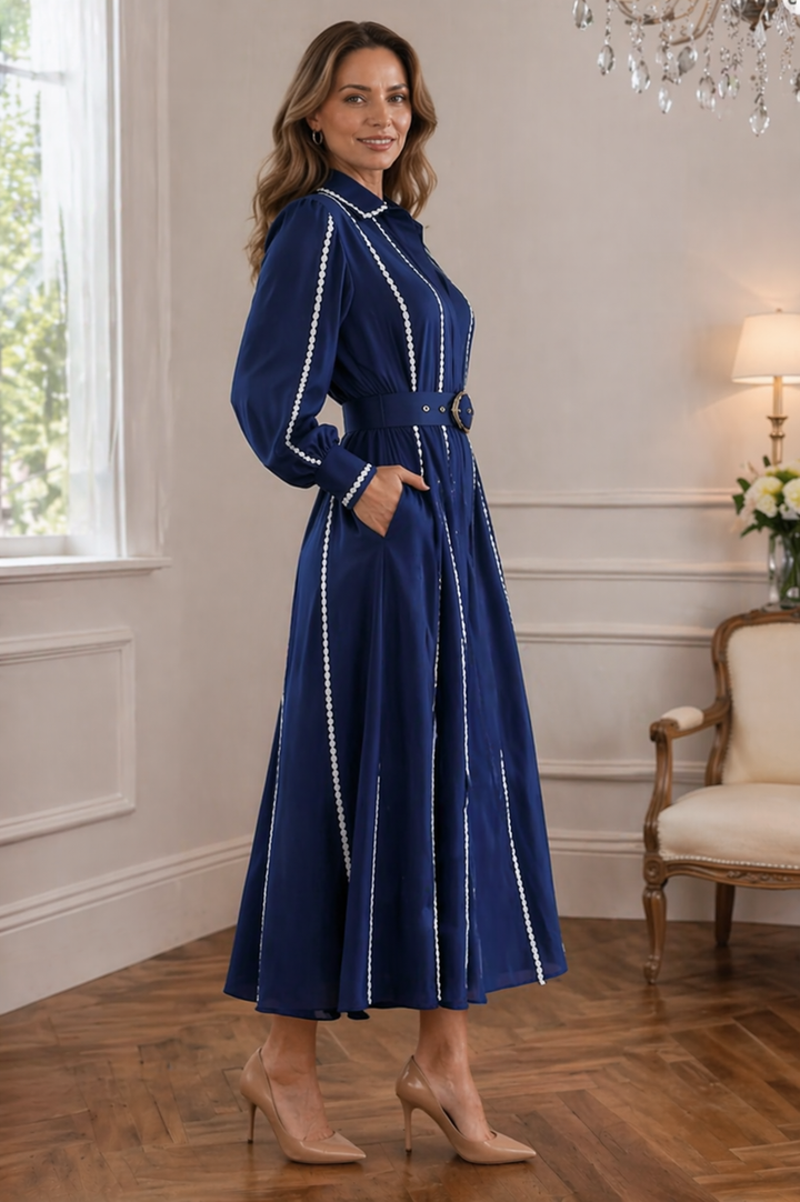 Alexandra - Vestido com cintura elegante
