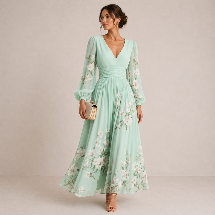 Verónica - Vestido Colorido em Verde