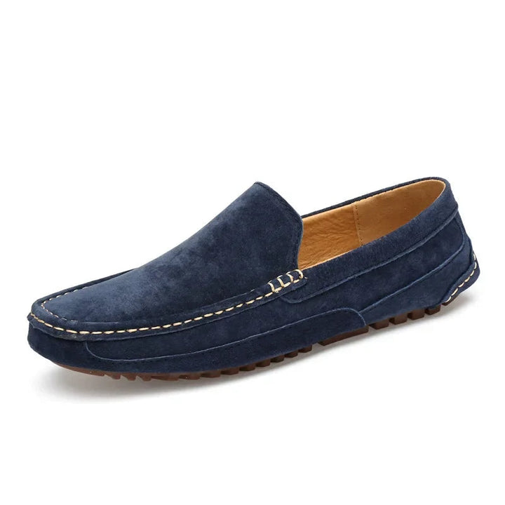 Mocassins de luxo premium em camurça